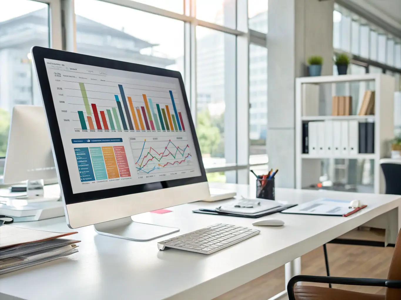 An image illustrating a streamlined reporting workflow using TradeEngine.AI, highlighting the platform's ability to automate data collection and generate comprehensive reports.